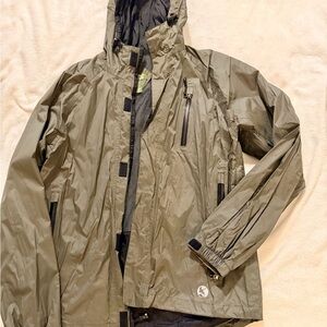 Gander Mountain Khaki Raincoat with Hood